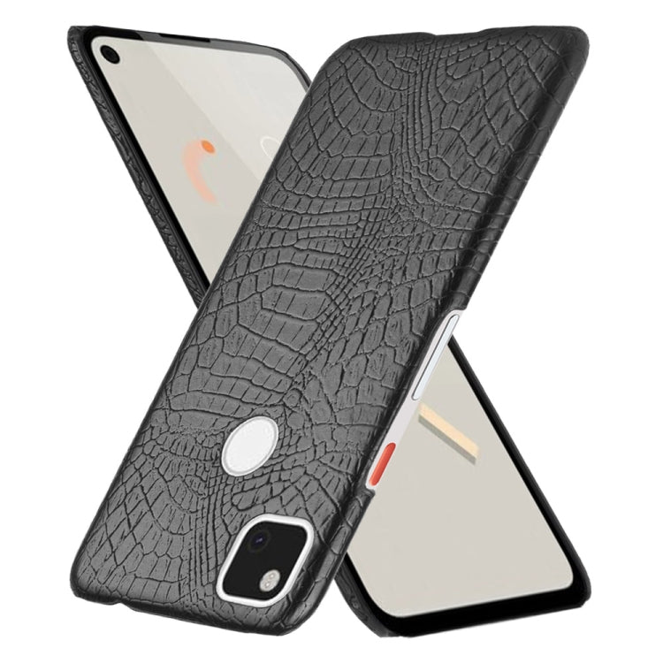 For Google Pixel 4a Shockproof Crocodile Texture PC + PU Case