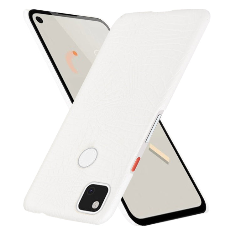 For Google Pixel 4a Shockproof Crocodile Texture PC + PU Case
