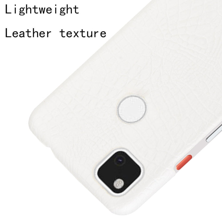 For Google Pixel 4a Shockproof Crocodile Texture PC + PU Case