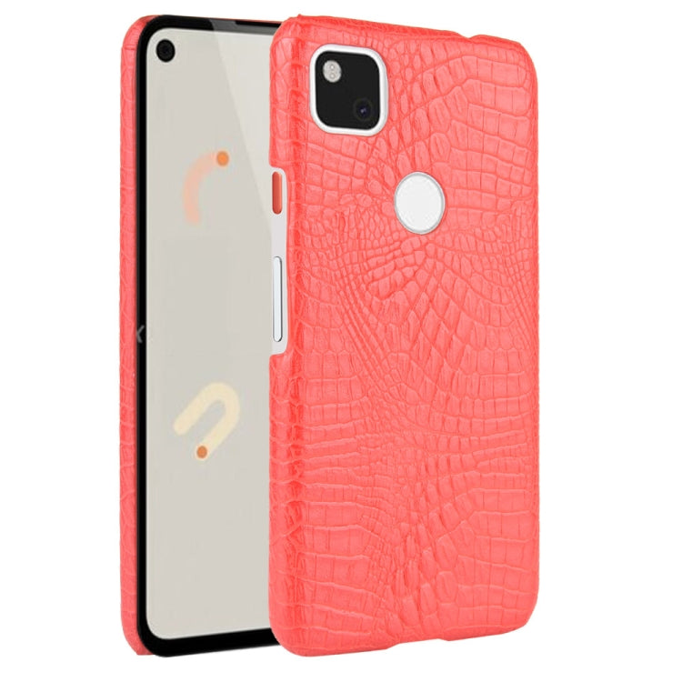 For Google Pixel 4a Shockproof Crocodile Texture PC + PU Case