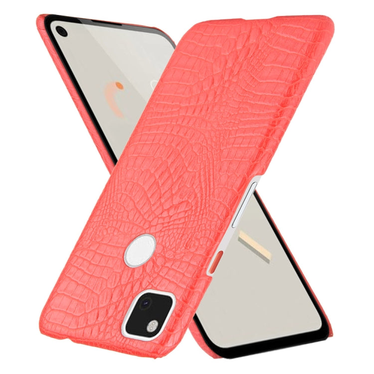 For Google Pixel 4a Shockproof Crocodile Texture PC + PU Case