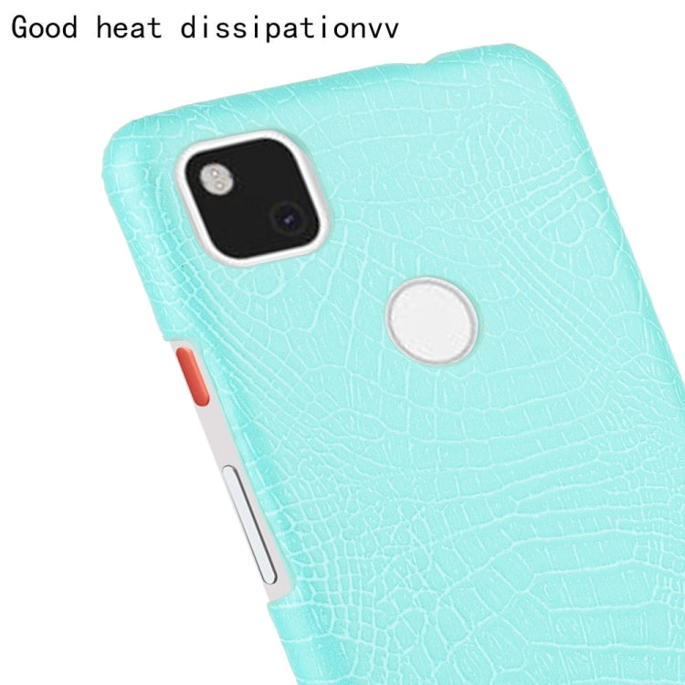 For Google Pixel 4a Shockproof Crocodile Texture PC + PU Case