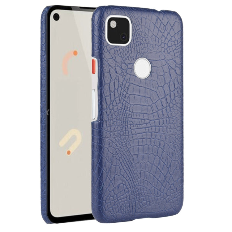 For Google Pixel 4a Shockproof Crocodile Texture PC + PU Case