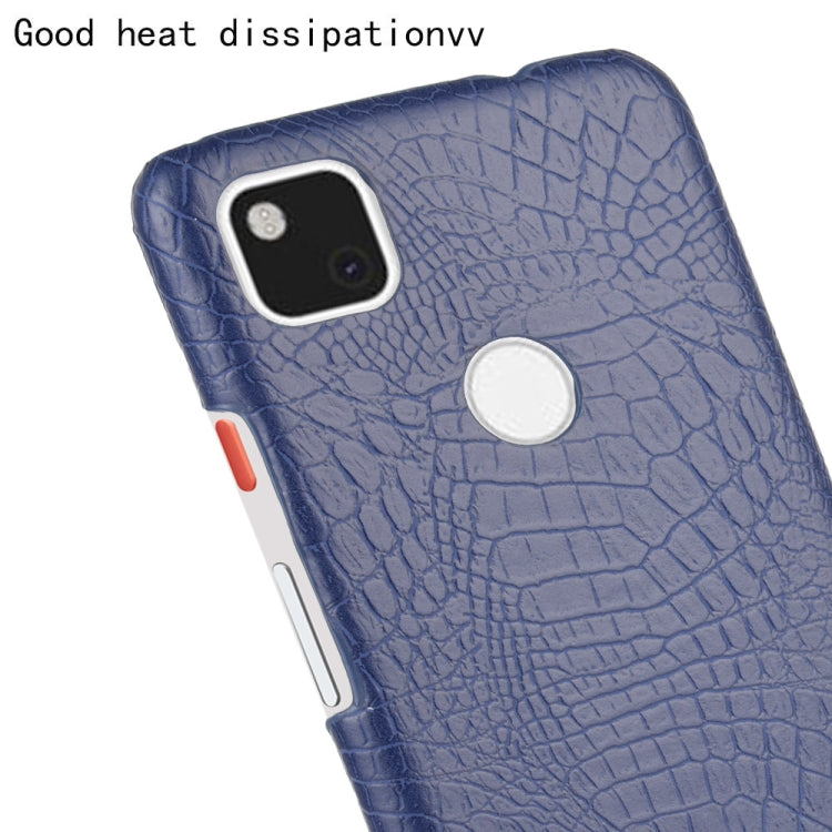 For Google Pixel 4a Shockproof Crocodile Texture PC + PU Case