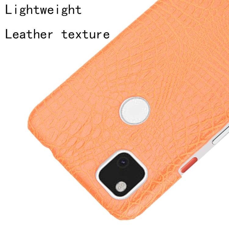 For Google Pixel 4a Shockproof Crocodile Texture PC + PU Case