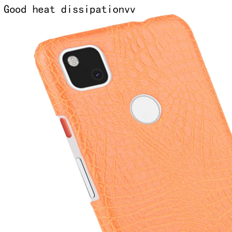 For Google Pixel 4a Shockproof Crocodile Texture PC + PU Case