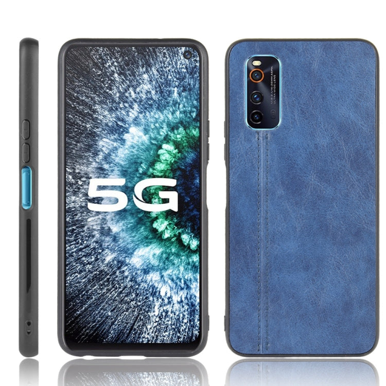 For Vivo iQOO Z1 Shockproof Sewing Cow Pattern Skin PC + PU + TPU Case