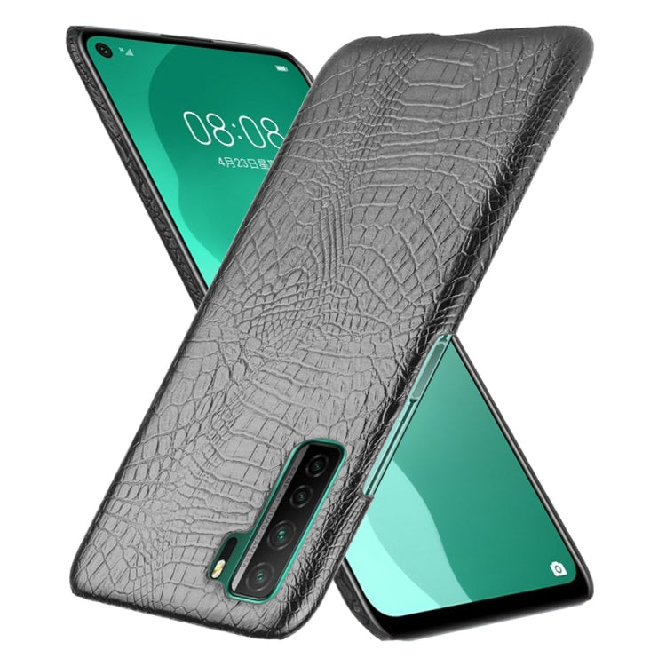For Huawei P40 LITE 5G/Nova 7 SE Shockproof Crocodile Texture PC + PU Case