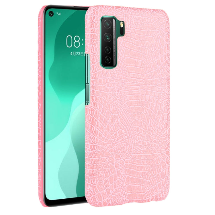 For Huawei P40 LITE 5G/Nova 7 SE Shockproof Crocodile Texture PC + PU Case