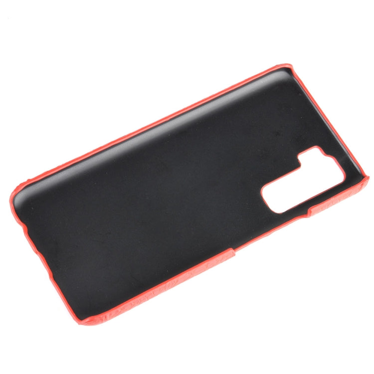 For Huawei P40 LITE 5G/Nova 7 SE Shockproof Crocodile Texture PC + PU Case