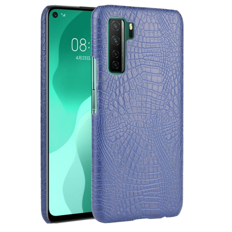 For Huawei P40 LITE 5G/Nova 7 SE Shockproof Crocodile Texture PC + PU Case