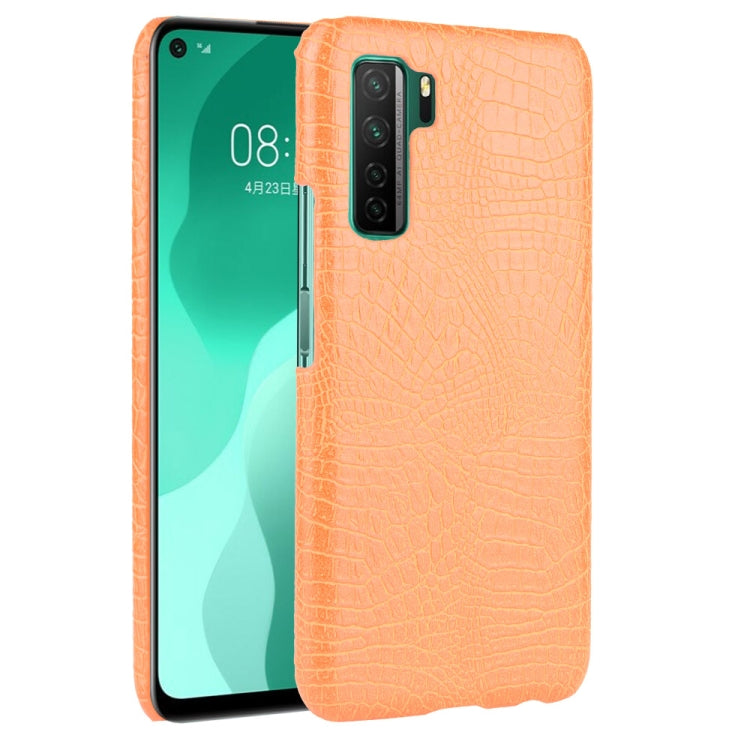 For Huawei P40 LITE 5G/Nova 7 SE Shockproof Crocodile Texture PC + PU Case