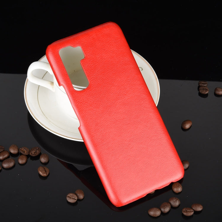 For Huawei P40 LITE 5G/Nova 7 SE Shockproof Litchi Texture PC + PU Case