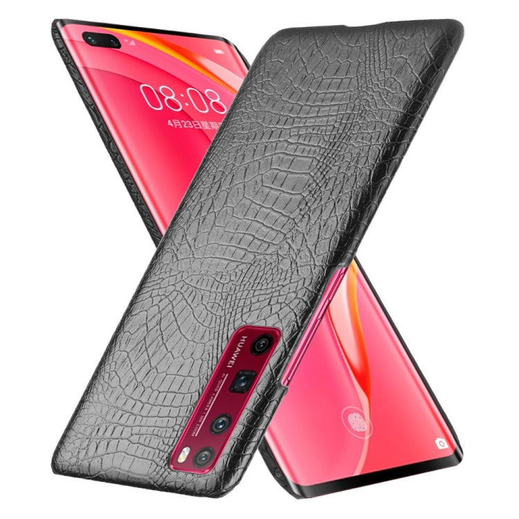 For Huawei Nova 7 Pro Shockproof Crocodile Texture PC + PU Case