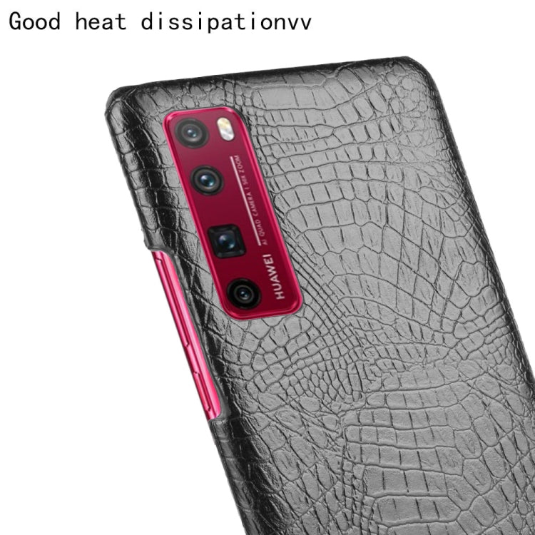 For Huawei Nova 7 Pro Shockproof Crocodile Texture PC + PU Case