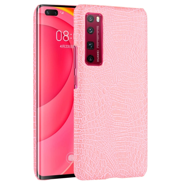 For Huawei Nova 7 Pro Shockproof Crocodile Texture PC + PU Case