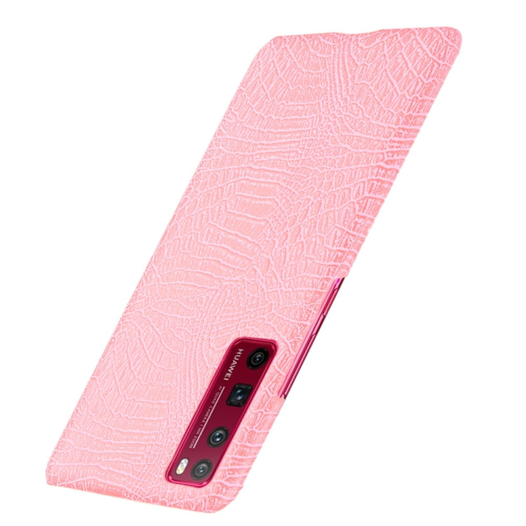 For Huawei Nova 7 Pro Shockproof Crocodile Texture PC + PU Case