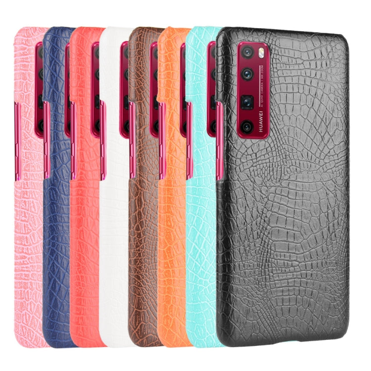 For Huawei Nova 7 Pro Shockproof Crocodile Texture PC + PU Case