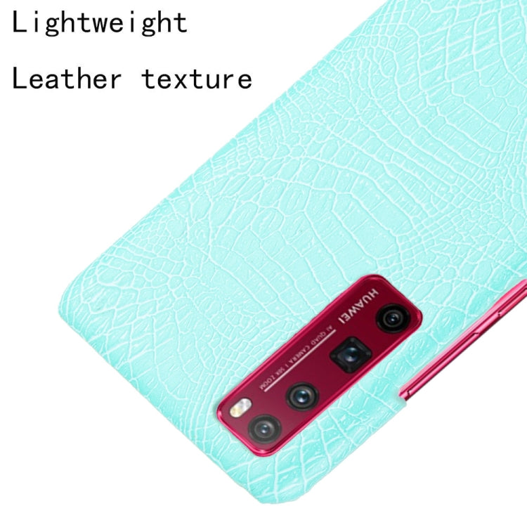 For Huawei Nova 7 Pro Shockproof Crocodile Texture PC + PU Case