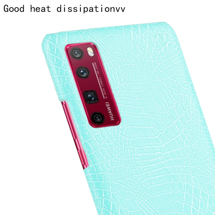 For Huawei Nova 7 Pro Shockproof Crocodile Texture PC + PU Case