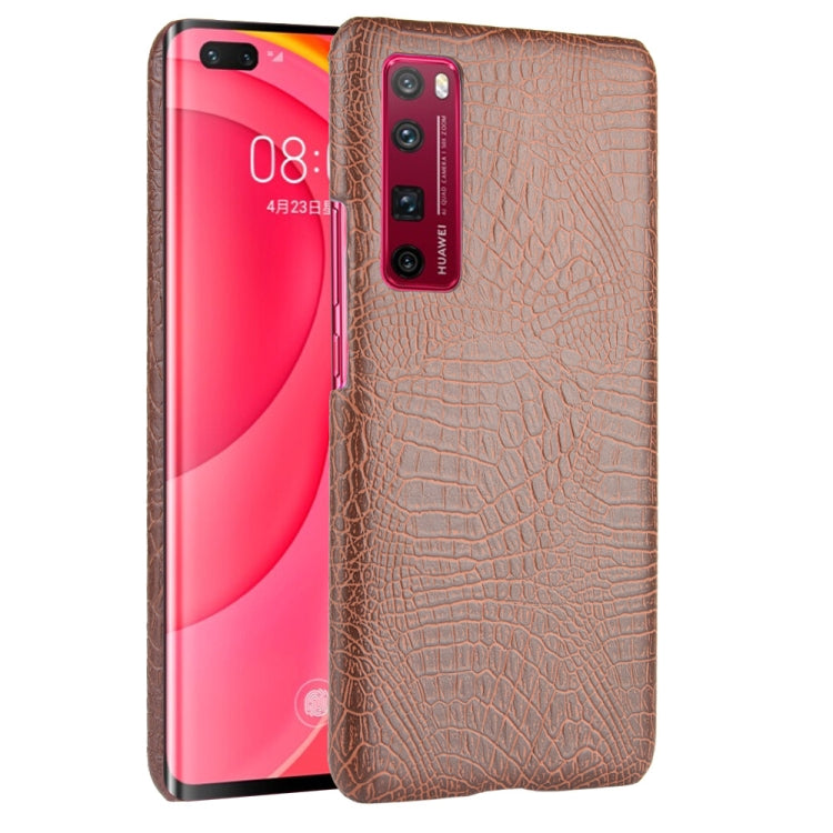 For Huawei Nova 7 Pro Shockproof Crocodile Texture PC + PU Case