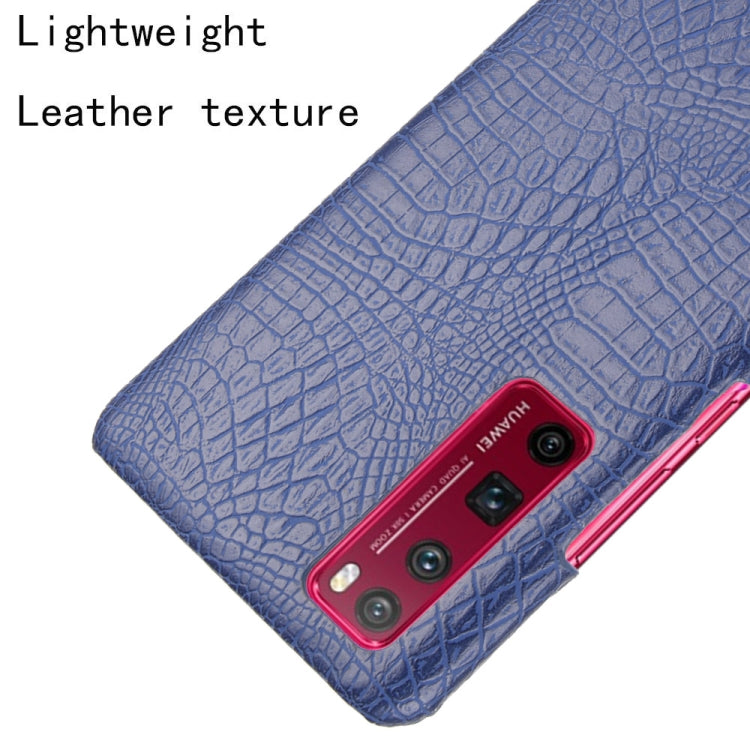 For Huawei Nova 7 Pro Shockproof Crocodile Texture PC + PU Case