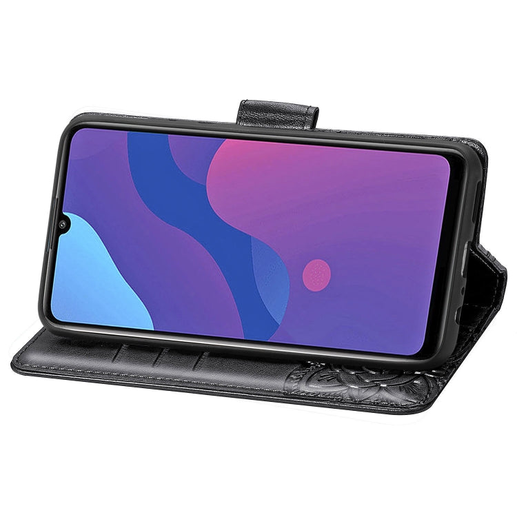 For Huawei Honor 9A Butterfly Love Flower Embossed Horizontal Flip Leather Case with Bracket / Card Slot / Wallet / Lanyard