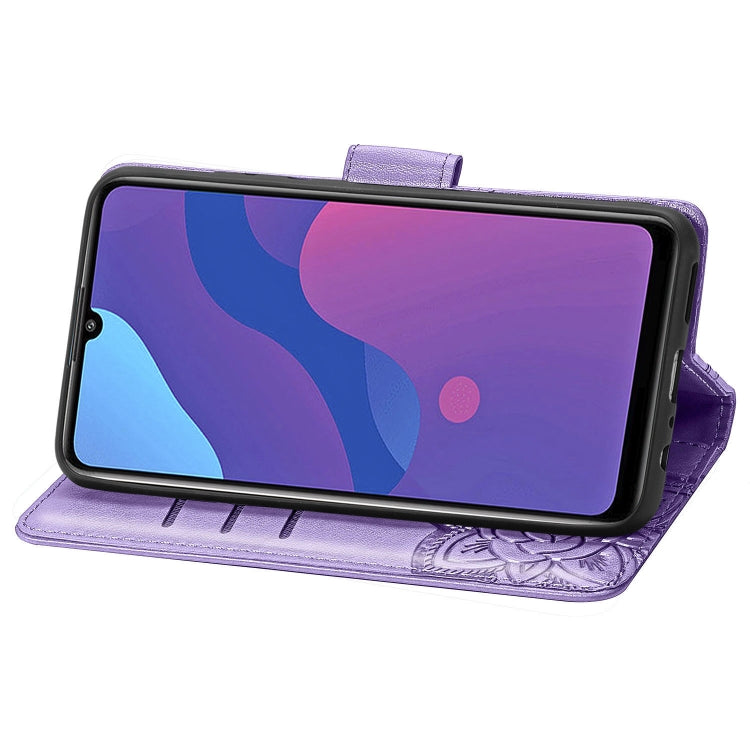 For Huawei Honor 9A Butterfly Love Flower Embossed Horizontal Flip Leather Case with Bracket / Card Slot / Wallet / Lanyard