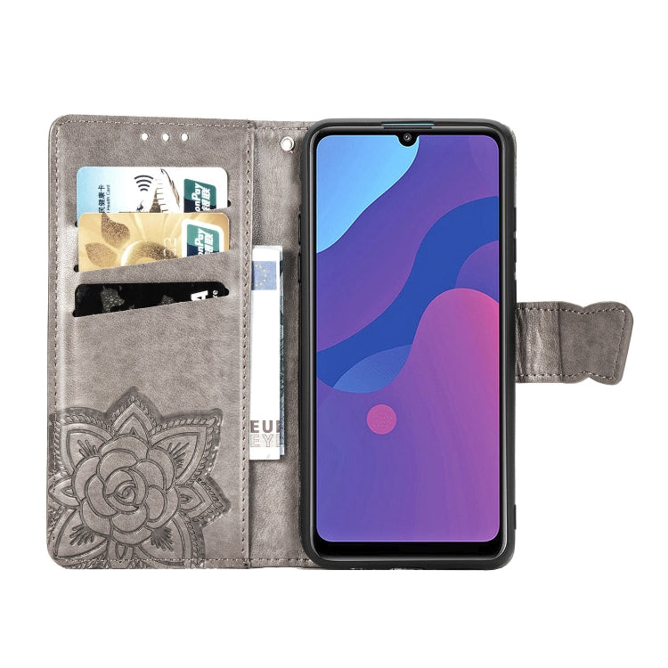 For Huawei Honor 9A Butterfly Love Flower Embossed Horizontal Flip Leather Case with Bracket / Card Slot / Wallet / Lanyard