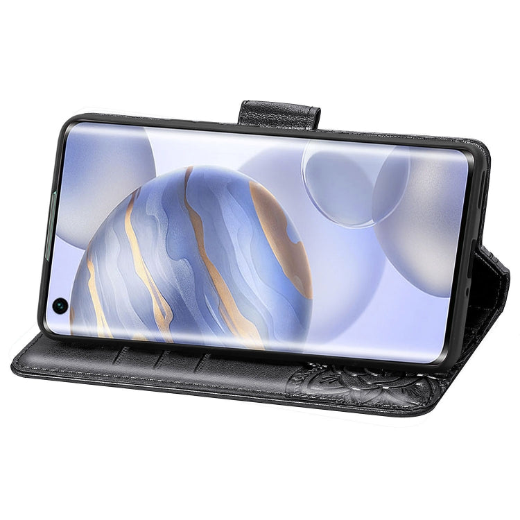 For Huawei Honor 30 Butterfly Love Flower Embossed Horizontal Flip Leather Case with Bracket / Card Slot / Wallet / Lanyard