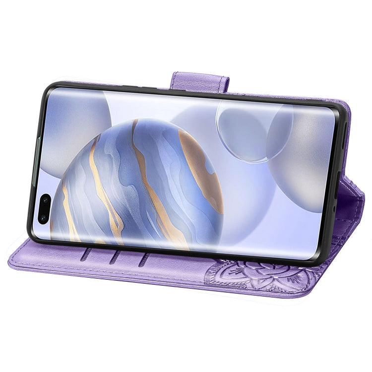For Huawei Honor 30 Pro Butterfly Love Flower Embossed Horizontal Flip Leather Case with Bracket / Card Slot / Wallet / Lanyard
