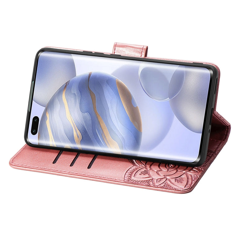 For Huawei Honor 30 Pro Butterfly Love Flower Embossed Horizontal Flip Leather Case with Bracket / Card Slot / Wallet / Lanyard