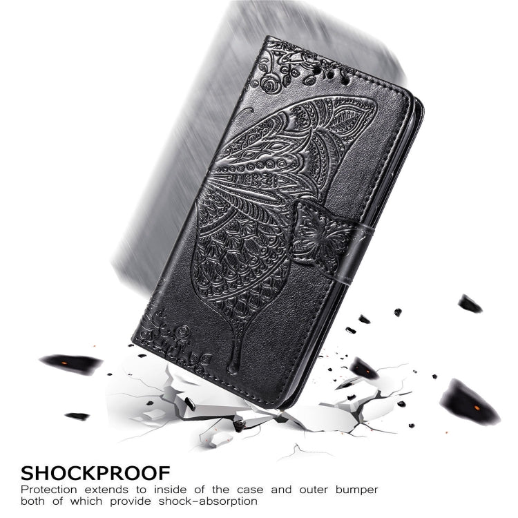 For Huawei Honor 30 Pro Butterfly Love Flower Embossed Horizontal Flip Leather Case with Bracket / Card Slot / Wallet / Lanyard