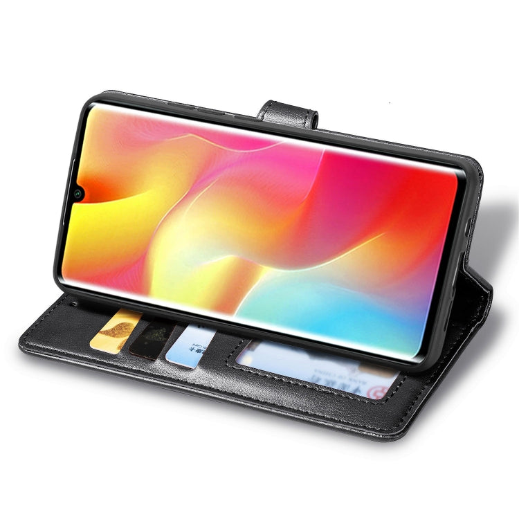 For Xiaomi Note 10 Lite Retro Solid Color Leather Buckle Phone Case with Lanyard & Photo Frame & Card Slot & Wallet & Stand Function