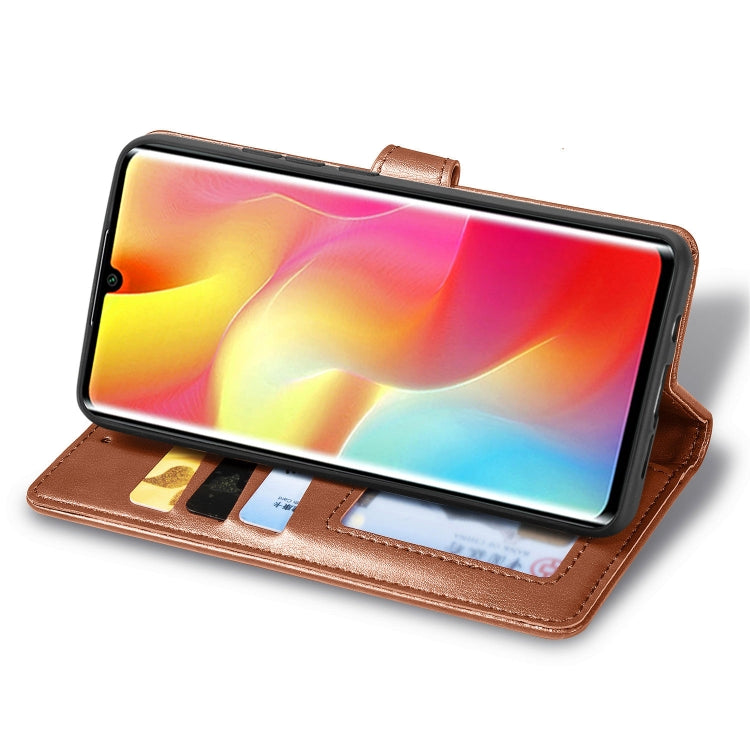 For Xiaomi Note 10 Lite Retro Solid Color Leather Buckle Phone Case with Lanyard & Photo Frame & Card Slot & Wallet & Stand Function