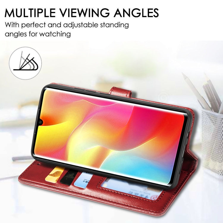 For Xiaomi Note 10 Lite Retro Solid Color Leather Buckle Phone Case with Lanyard & Photo Frame & Card Slot & Wallet & Stand Function