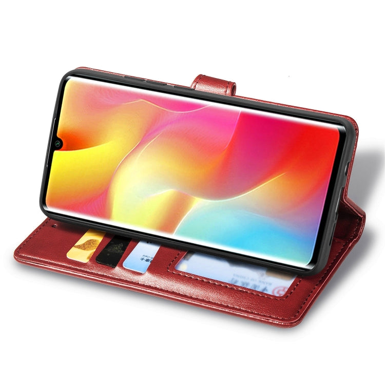 For Xiaomi Note 10 Lite Retro Solid Color Leather Buckle Phone Case with Lanyard & Photo Frame & Card Slot & Wallet & Stand Function