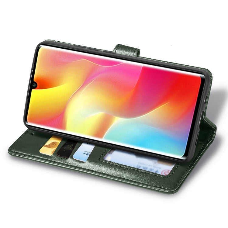 For Xiaomi Note 10 Lite Retro Solid Color Leather Buckle Phone Case with Lanyard & Photo Frame & Card Slot & Wallet & Stand Function