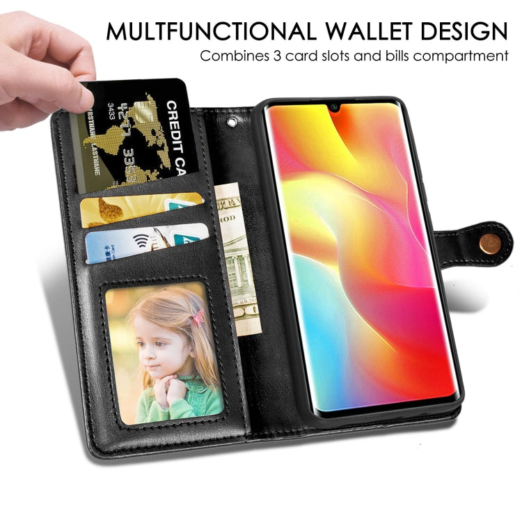 For Xiaomi Note 10 Lite Retro Solid Color Leather Buckle Phone Case with Lanyard & Photo Frame & Card Slot & Wallet & Stand Function