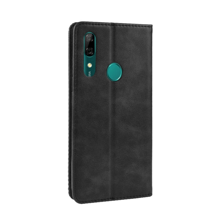 Magnetic Buckle Retro Crazy Horse Texture Horizontal Flip Leather Case for Huawei P Smart Z , with Holder & Card Slots & Photo Frame