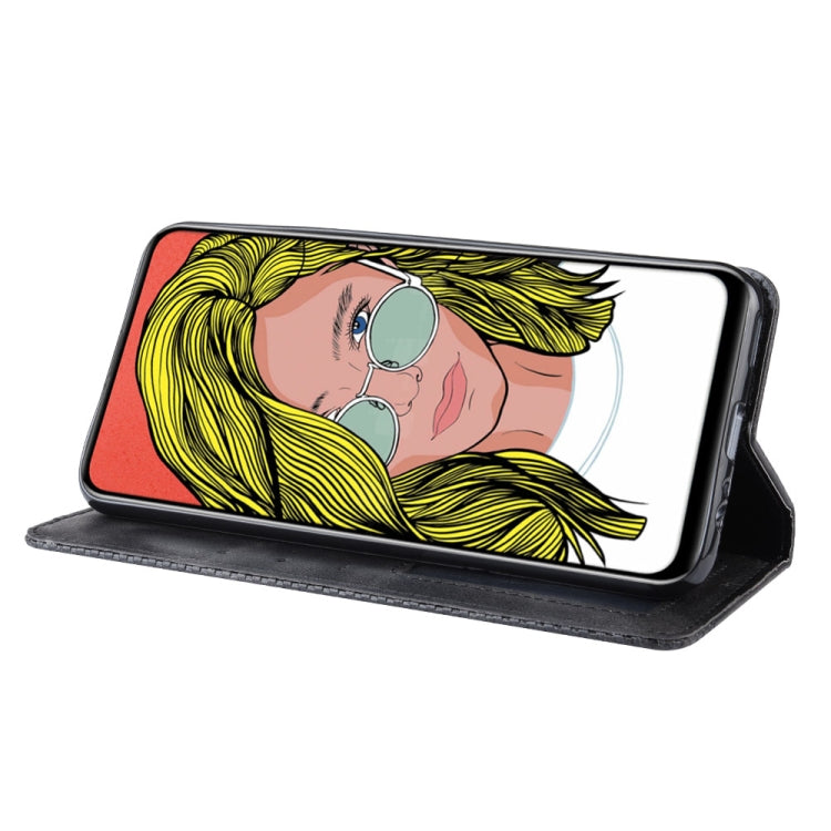 Magnetic Buckle Retro Crazy Horse Texture Horizontal Flip Leather Case for Huawei P Smart Z , with Holder & Card Slots & Photo Frame