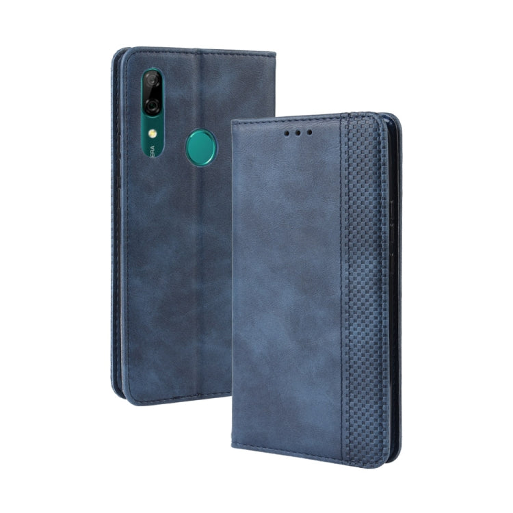 Magnetic Buckle Retro Crazy Horse Texture Horizontal Flip Leather Case for Huawei P Smart Z , with Holder & Card Slots & Photo Frame