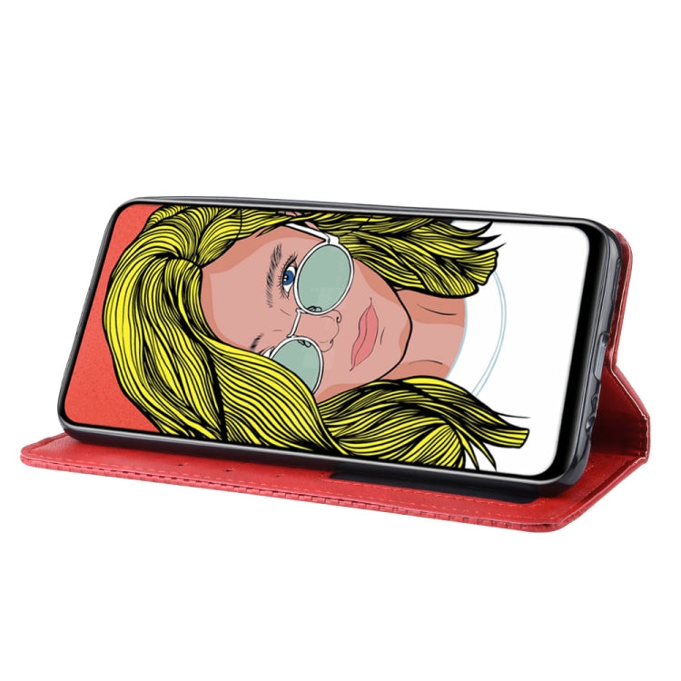 Magnetic Buckle Retro Crazy Horse Texture Horizontal Flip Leather Case for Huawei P Smart Z , with Holder & Card Slots & Photo Frame