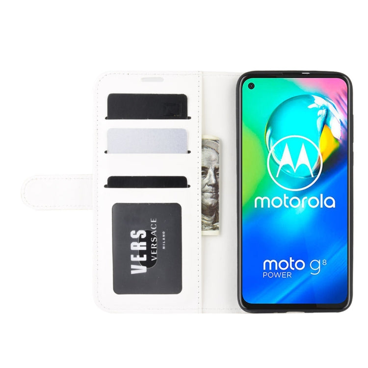 For Motorola Moto G8 Power R64 Texture Single Horizontal Flip Protective Case with Holder & Card Slots & Wallet& Photo Frame