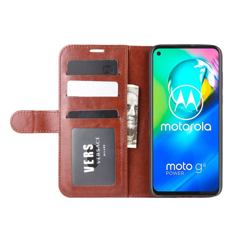 For Motorola Moto G8 Power R64 Texture Single Horizontal Flip Protective Case with Holder & Card Slots & Wallet& Photo Frame