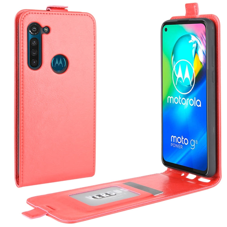 For Motorola Moto G8 Power R64 Texture Single Vertical Flip Leather Protective Case with Card Slots & Photo Frame