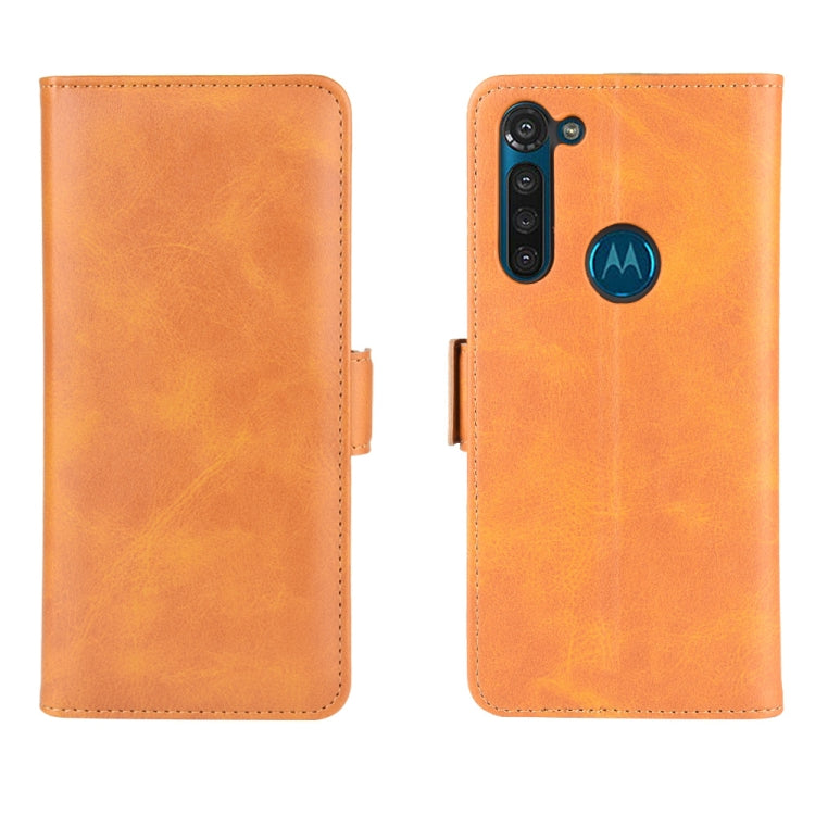 For Motorola Moto G8 Power Dual-side Magnetic Buckle Horizontal Flip Leather Case with Holder & Card Slots & Wallet