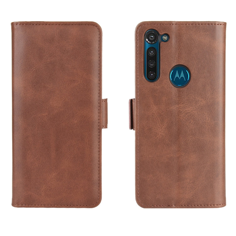 For Motorola Moto G8 Power Dual-side Magnetic Buckle Horizontal Flip Leather Case with Holder & Card Slots & Wallet