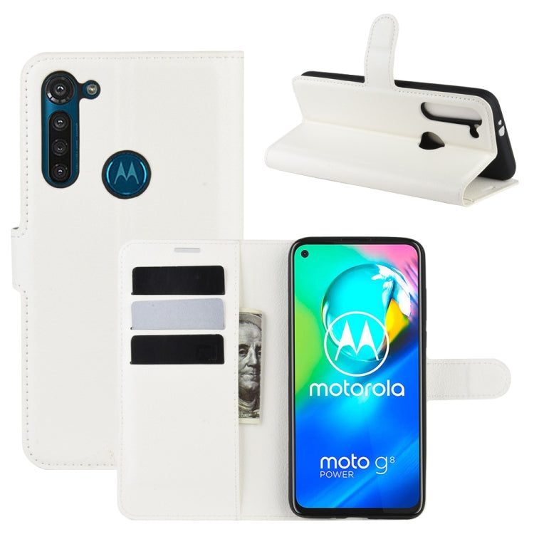 For Motorola Moto G8 Power Litchi Texture Horizontal Flip Protective Case with Holder & Card Slots & Wallet