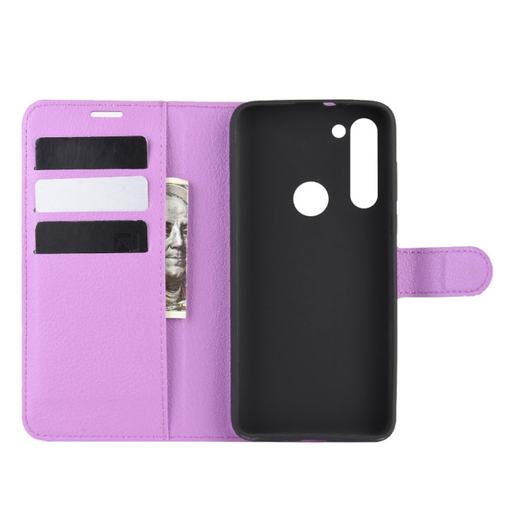 For Motorola Moto G8 Power Litchi Texture Horizontal Flip Protective Case with Holder & Card Slots & Wallet